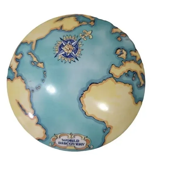 Tiffany & Co Tauck World Discovery Map Porcelain Powder Jewelry Trinket Box